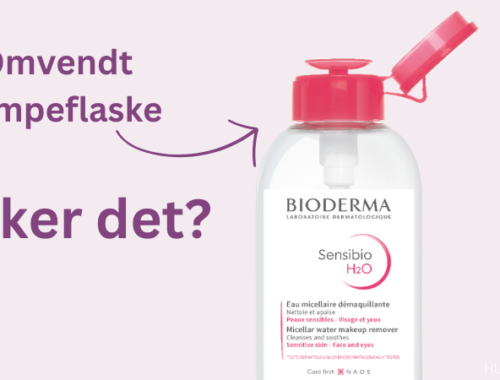 Bilde av tuten på bioderma sensibio med omvendt pumpefunksjon